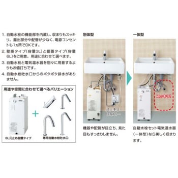 EHMS-CA3SC1-300 ゆプラス 自動水栓一体型壁掛 3L 単水栓オート