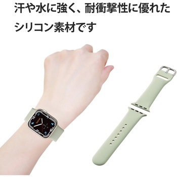 アップルウォッチ バンド シリコン 41/40/38mm エレコム