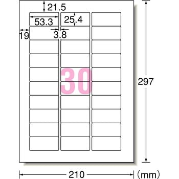 ラベルシールレーザープリンタ専用 マット紙ラベル エーワン(ラベル)