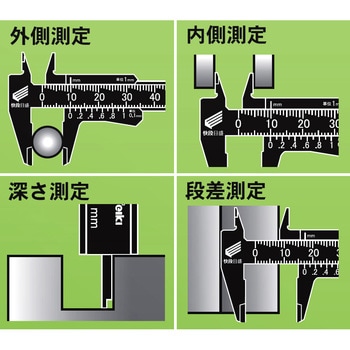 プラスチックノギス快段目盛タイプ 新潟精機(SK) 標準型ノギス 【通販