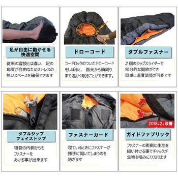 ふわ暖 防災寝袋 マミー型-15℃ Bears Rock