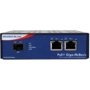 10/100Mbps PoE(IEEE 802.3af) メディアコンバータ Advantech(アドバンテック)