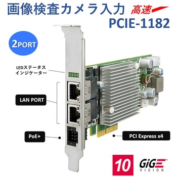 画像検査カメラ入力カードPCI Express GigE/10GigE Vision (PoE) Advantech(アドバンテック)