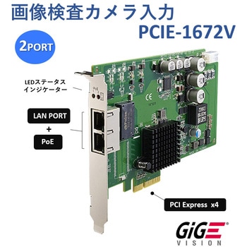 画像検査カメラ入力カードPCI Express GigE/10GigE Vision (PoE) Advantech(アドバンテック)