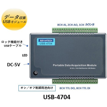 USB データ収集I/Oモジュール(DAQ) Advantech(アドバンテック)