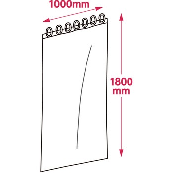 抗ウイルス・抗菌防炎透明シート ハトメタイプ(1x1．8m) 明和グラビア
