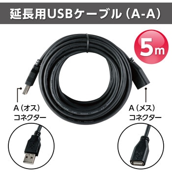 95126 延長用USBケーブル(A-A)5m 1個 共立電子産業 【通販モノタロウ】