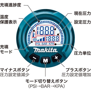 MP001GZ 充電式空気入れ 1台 マキタ 【通販サイトMonotaRO】