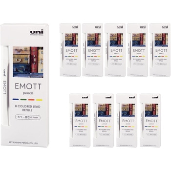 EMOTT pencil MIX替芯 4色×2本セット uni(三菱鉛筆)
