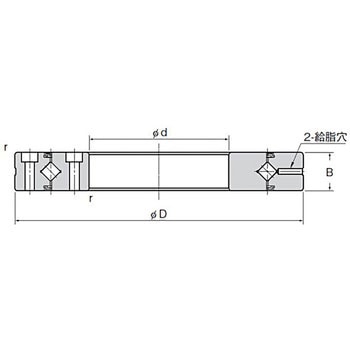 RU148UUCC0 クロスローラーリングRU形(内外輪一体形)両側シール付 1個