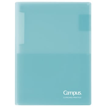 キャンパス クリップボードにもなるプリントファイル タテ型 ライトブルー色 A4(A3) 1冊