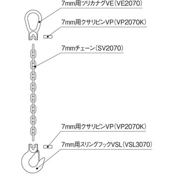 チェーンスリング ピンタイプ  シングルスリング キトー