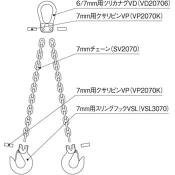 チェーンスリング ピンタイプ ダブルスリング キトー 【通販モノタロウ】