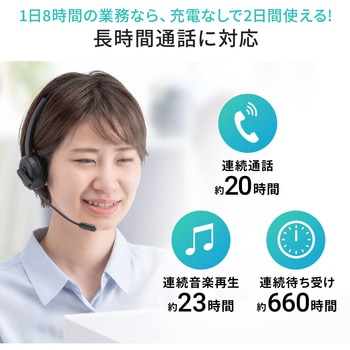 モノラルヘッドセット サンワダイレクト