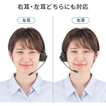 モノラルヘッドセット サンワダイレクト