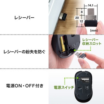 ブルーLEDマウス サンワダイレクト