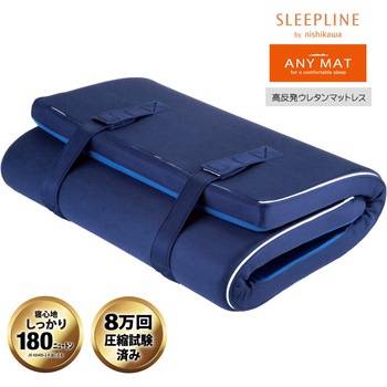 2460-57293 西川 マットレス 高反発 エニーマット ネイビー 通気性