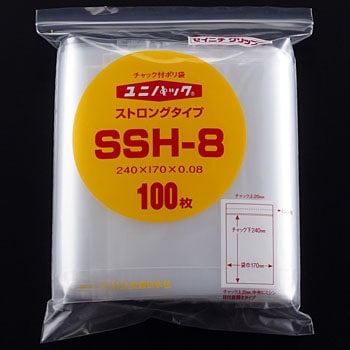 ユニパックストロング SSH-8 チャック付ポリ袋 170x240mm 1700枚入-