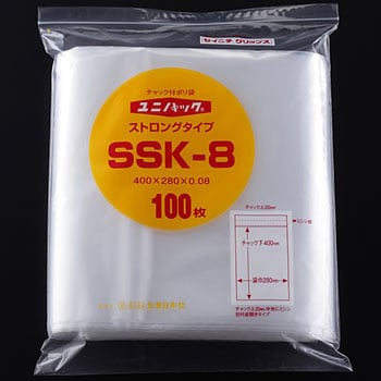 ユニパックストロング SSH-8 チャック付ポリ袋 170x240mm 1700枚入-