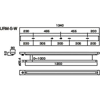 URM-S-W 室内用ホスクリーン昇降式 URM型 1セット 川口技研(GIKEN