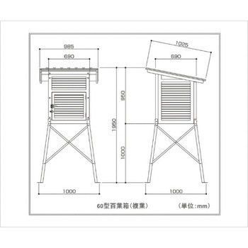 60型百葉箱 - 安藤計器製工所