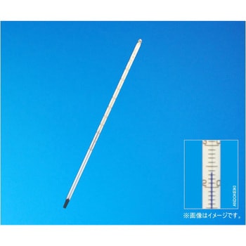 青液棒状温度計 1℃ 全没 全長300mm 1-20シリーズ 安藤計器製工所