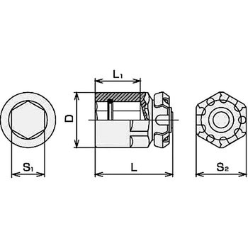 ラチェットめがね用アダプター(ビット用) TONE トネ (前田金属工業)