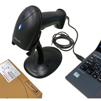 MS838 スーパーエコノミー QRコード対応2次元バーコードリーダー、USBケーブル、ハンズフリースタンド付 - unitech