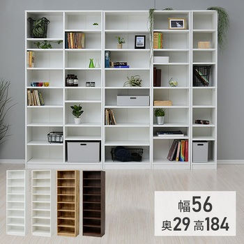 CPB-1855J(OAK3D) 本棚 コミックラック 大容量 幅56cm 1台 YAMAZEN