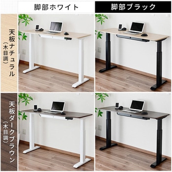 電動昇降デスク メモリー機能付き スリム 幅100/120/140 奥行50 高さ71-117cm YAMAZEN(山善)