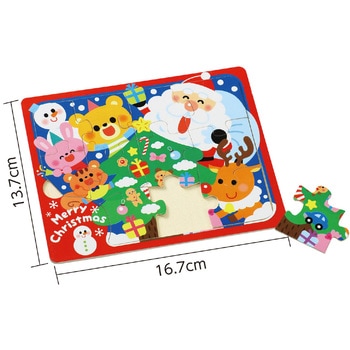 木製クリスマスジグソーパズル クリスマスツリー - アーテック[学校教材・教育玩具]