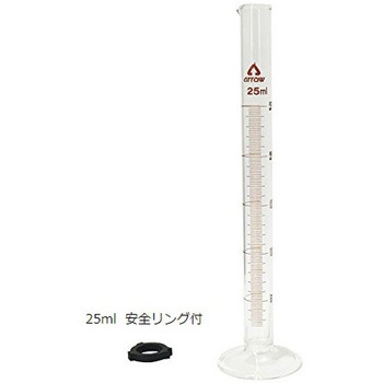 メスシリンダー 硬質ガラス 校正証明書付 島津製作所