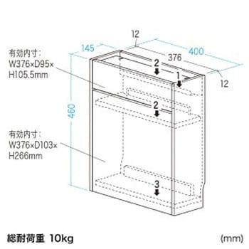 CB-BOXM1BK ケーブル&タップ収納ボックス 1個 サンワサプライ 【通販モノタロウ】