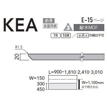 ポストフォームカウンター KEA型(単色フィット) AICA(アイカ工業