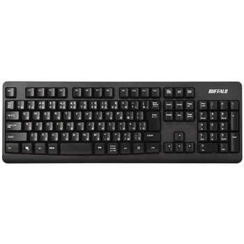 抗菌・高耐久仕様 無線2.4GHz フルキーボード ブラック BUFFALO(バッファロー)
