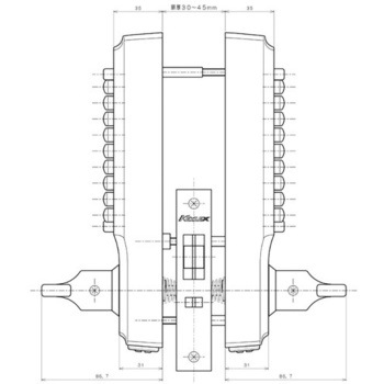 【オーダー】キーレックス2100(両面ボタンタイプ) 長沢製作所