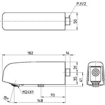 EY102DC-13 自動横水栓 SANEI 電池式 洗面所用 全交換(壁付) - 【通販