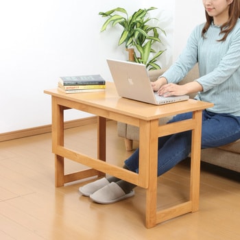 新品　テーブル　サイド　木目　折り畳み　机　作業台