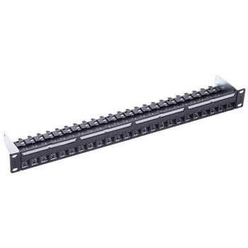 パッチパネル(枠のみ)1U24port(黒) R&M(アールアンドエム)