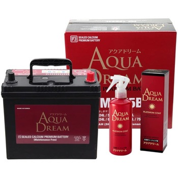 MF 75B24L-PC �[�d����ԑΉ� PLATINUM CAR BATTERY (��ԃR�[�e�B���O��:�v���`�i�R�[�g�t) AQUA DREAM(�A�N�A�h���[��) 75298747