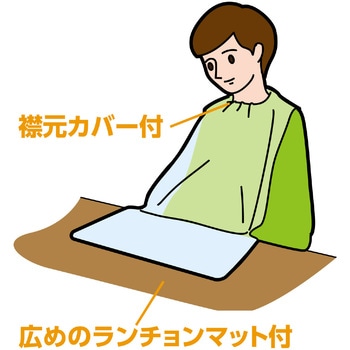 ポケット付使い捨て食事用エプロン100枚入 アーテック