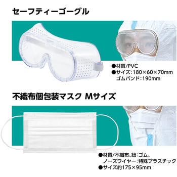 防護服 全身保護5点セットS アーテック