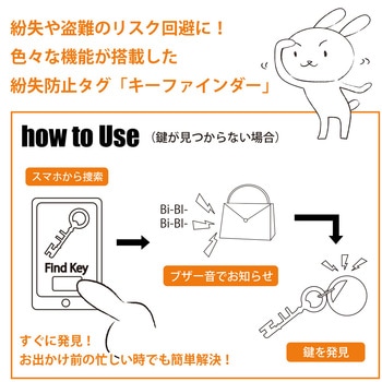 スマホ連動紛失感知器「キーファインダー」 平野商会