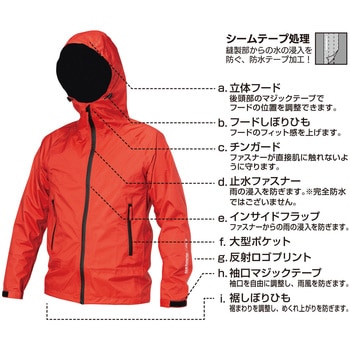 感動ストレッチ レインジャケット オールストレッチ透湿合羽 KITA(喜多)