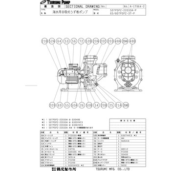 海水用自吸式うず巻ポンプ TPSPZ型 鶴見製作所