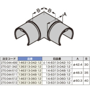 笠木用ジョイントパーツ 146313型 136313型 LAMP(スガツネ)