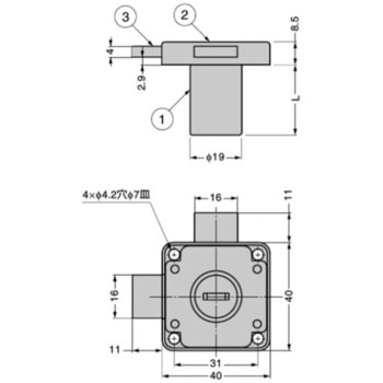 面付シリンダー錠 513型 LAMP(スガツネ)