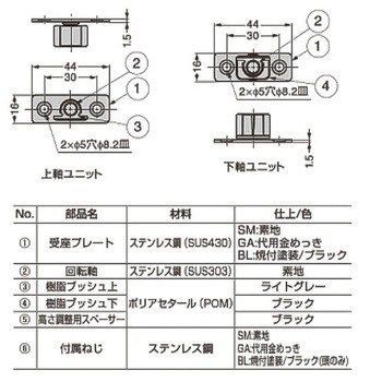 面付用受座 GS-GH20-MU型 LAMP(スガツネ)