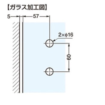 ステンレス鋼製ガラスドア用グラビティー丁番 GH-G07型