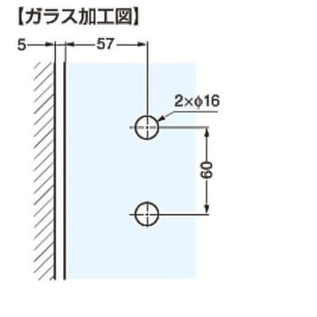 ステンレス鋼製ガラスドア用グラビティー丁番 GH-G07型 スガツネ(LAMP